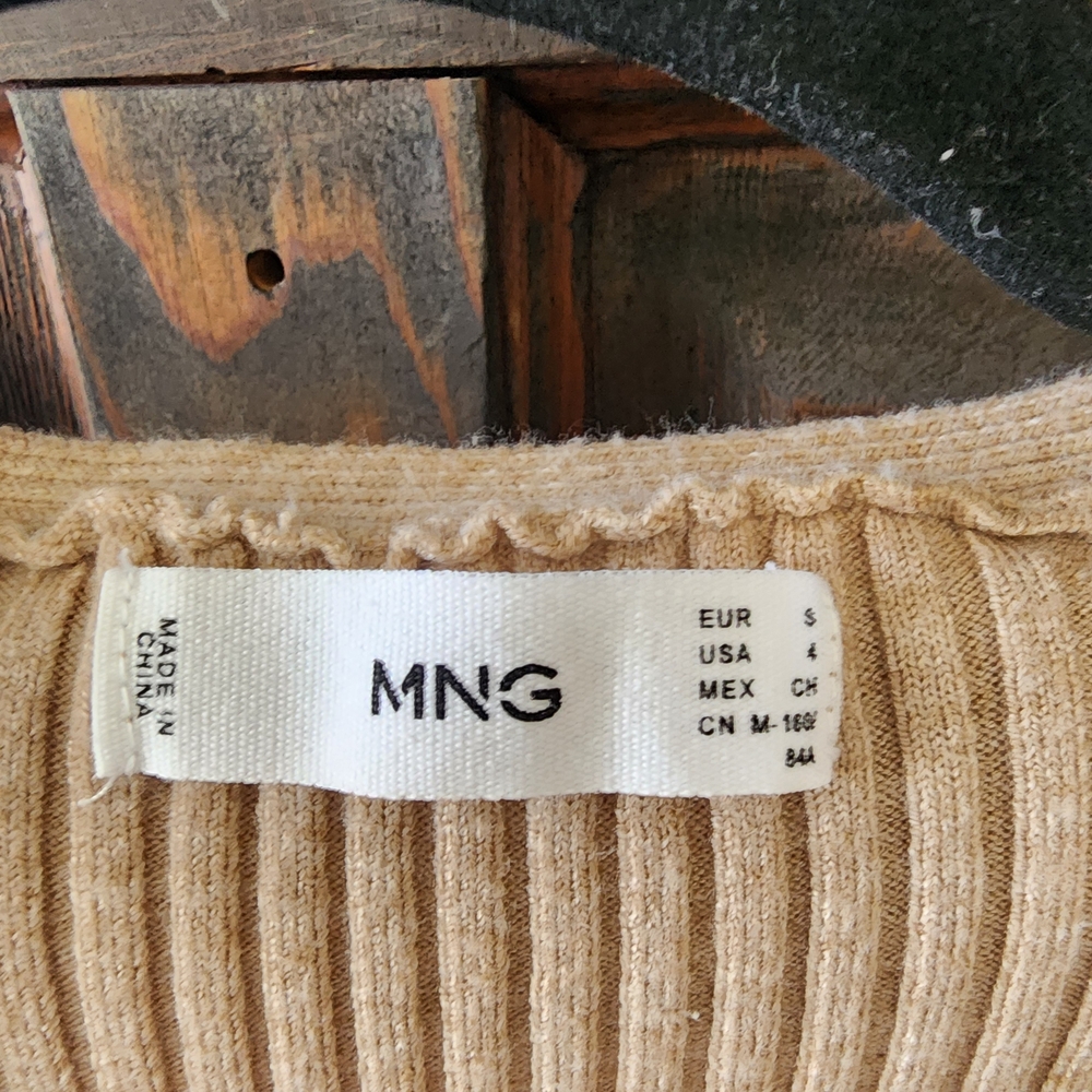 Mango Tan Long Sleeve Knit Dress - Picture 3 of 3